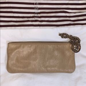 Henri Bender Nude Leather Clutch